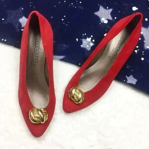 Bandolino Red Italian-Made Block Heels